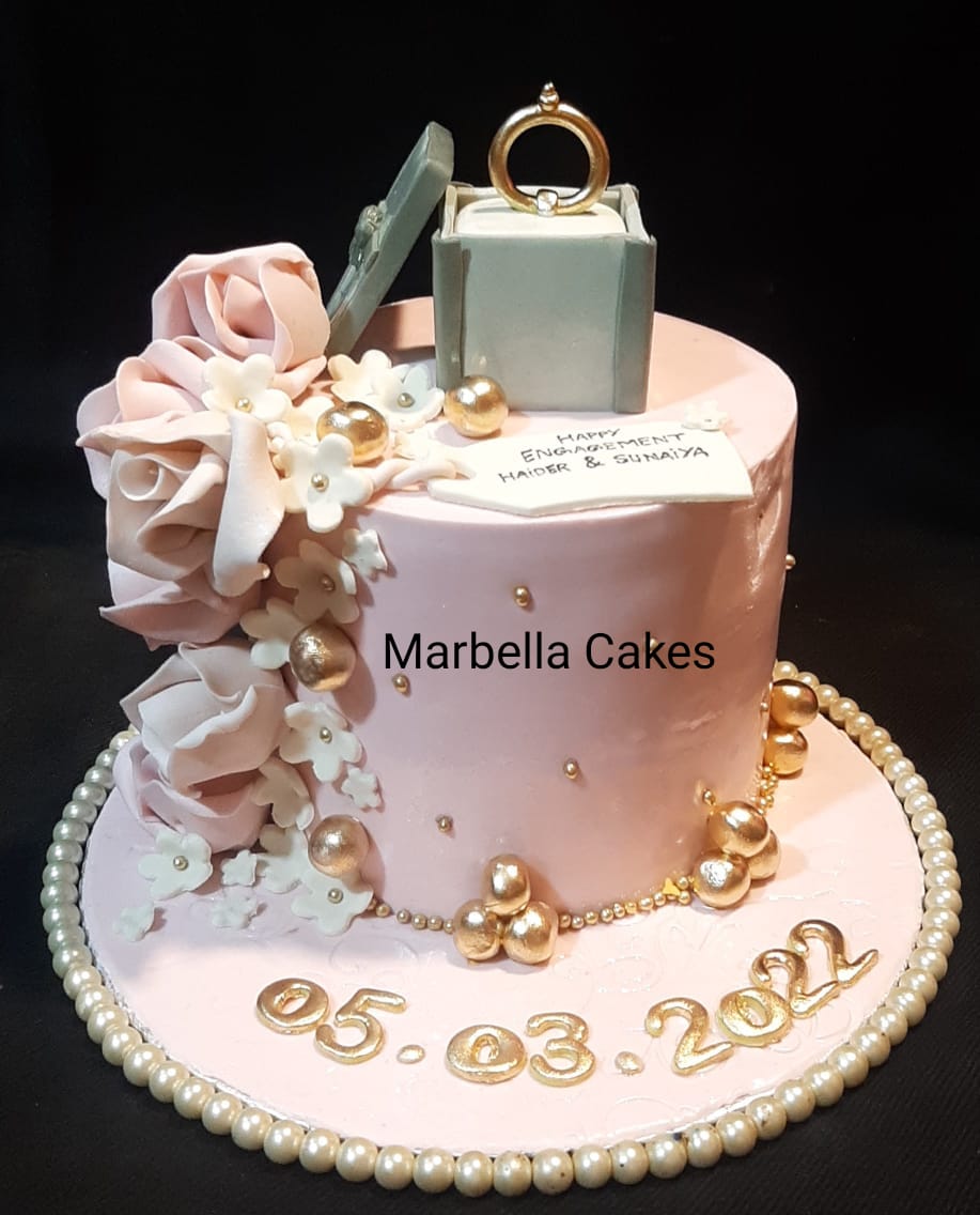 Engagement Customized Cake